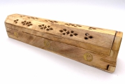 Incense box traditional wood yin yang