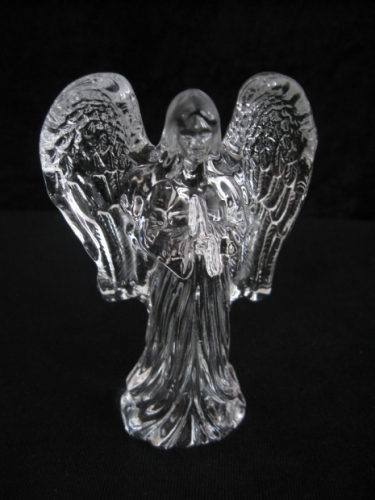 Crystal statue angel praying 