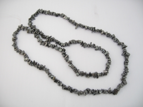 Thin Mineral necklace 90cm Hematite