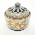Wholesale - Luxury Resin Burner - Gold with dragons