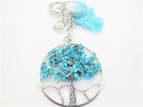 Tree of Life keychain turquoise with owl