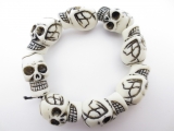Skull bracelet white
