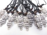 Polystone Owl necklace set of 12 white