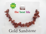 Thin gemstone bracelets Goldstone (12 pcs)