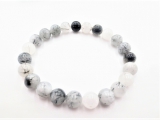 Wholesale gemstone bracelace black hair quartz