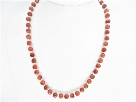 0,8cm stone beads necklace goldstone