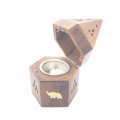 Wholesale - Wooden Pyramid cone burner Elephant (6pcs)