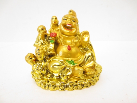 wholesale - Buddha Gold sitting with children mini