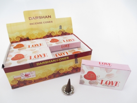 Darshan incense cones Love