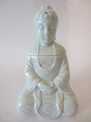 Light blue meditation Buddha oilburner luxury
