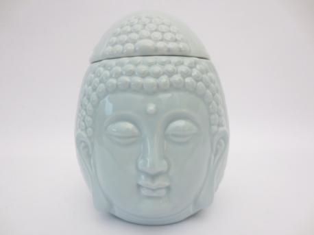 Light blue Buddha head egg oilburner luxury