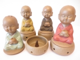 Monk with bowl cone burner set of 4