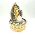 Wholesale - Meditation Led Lighting Ganesha in Rat and Coins Gold Fountain Small