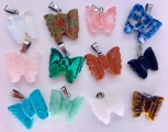 Wholesale - Gemstone Butterfly Pendant Set