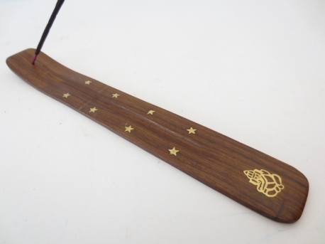 Incense holder traditional wooden plate Ganesh