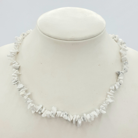 Wholesale - Thin gemstone necklace Howlite