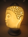 White Buddha head oilburner/ light (Big)