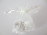 Organza gift bag cream 7.5 x 10cm (100 pcs)