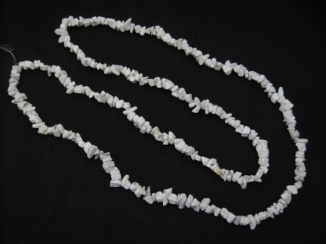 Thin Mineral necklace 90cm Howlite White