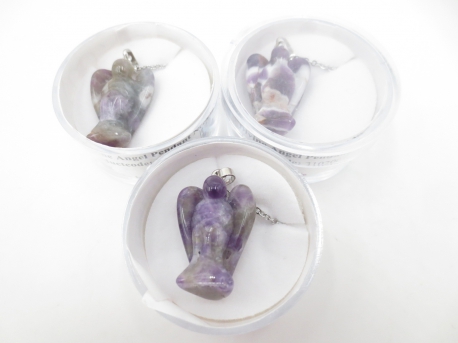 Divine Angel Pendant Necklace - amethyst - wholesale