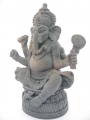 Brown Ganesha with rat large hematite