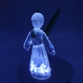 Crystal statue angel standing green