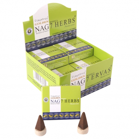Golden Nag 7 Herbs Cones
