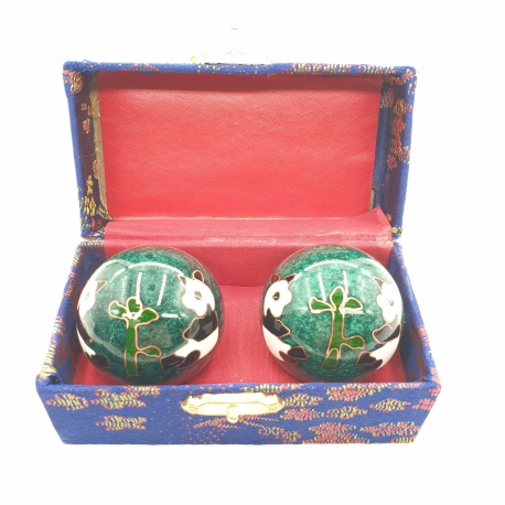 Wholesale - Meridian balls green with Panda 4.5 cm