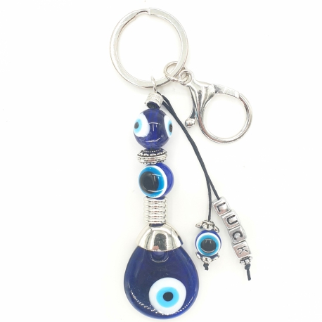 Wholesale - Blue Evil Eye Keychain Luck Set of 6
