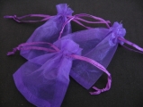 Organza Gift Bag Purple 13 x 20cm