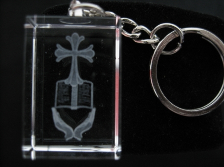 Crystal key hanger Bible with cross (12 pieces)