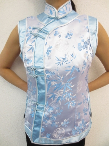 light blue with flowers 