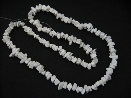 Gem stone necklace 90cm Howlite White