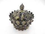 Wholesale Tibetan Lotus Grain Incense Burner Large Brass Bronze