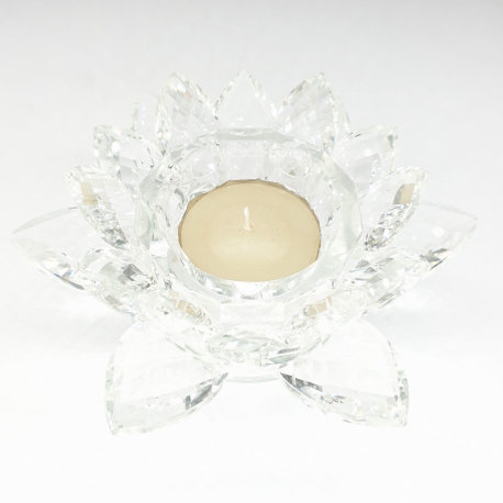 crystal lotus tea-light 13 x 13cm