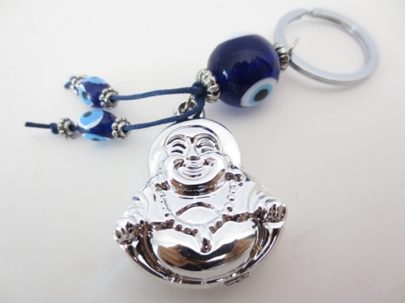 Blue evil eye keyhanger with Buddha II set of 6