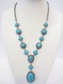 Turquoise necklace & earring set D