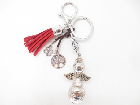 Wholesale key pendant -Angel 'luck' keychain Red
