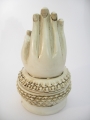 Meditation hands incense/conesburner white
