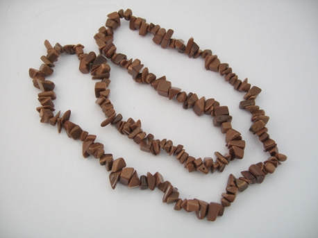 Gem stone necklace 90cm Goldstone