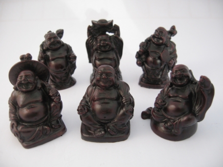 Wholesale - 5cm Buddha Set Red 6 pieces 