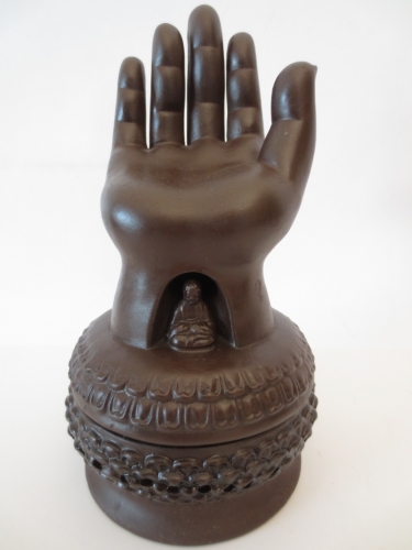 Cones incense holder buddha between hands