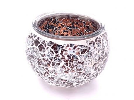  Wholesale - Mosaic tealight holder brown