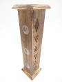 Wooden Incense Tower Box Antique Wood Yin Yang (2 pcs)