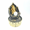 Wholesale - Meditation Led Lighting Ganesha in Lotus Gold Fountain Small