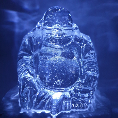Crystal glass Chinese buddha with Yuni 