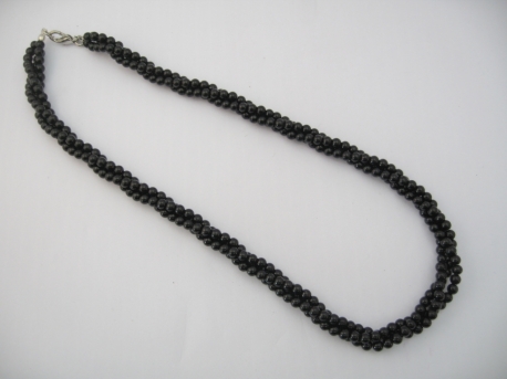stone necklace 3 layer onyx