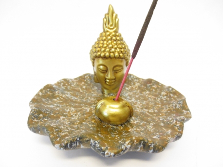 golden Thai buddha incense holder brown