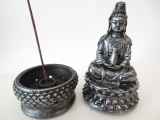 Guanyin incense/conesburner silver