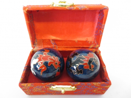 Massage balls blue with dragon 4.5cm
